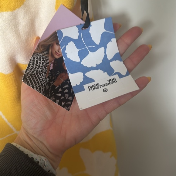 Yellow and White Floral Halter Dress - Picture 2 of 3